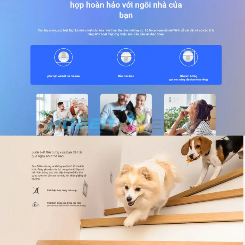 Camera Wifi EZVIZ E6 - AI CAO CẤP- Siêu Nét (5.0MP/3K)