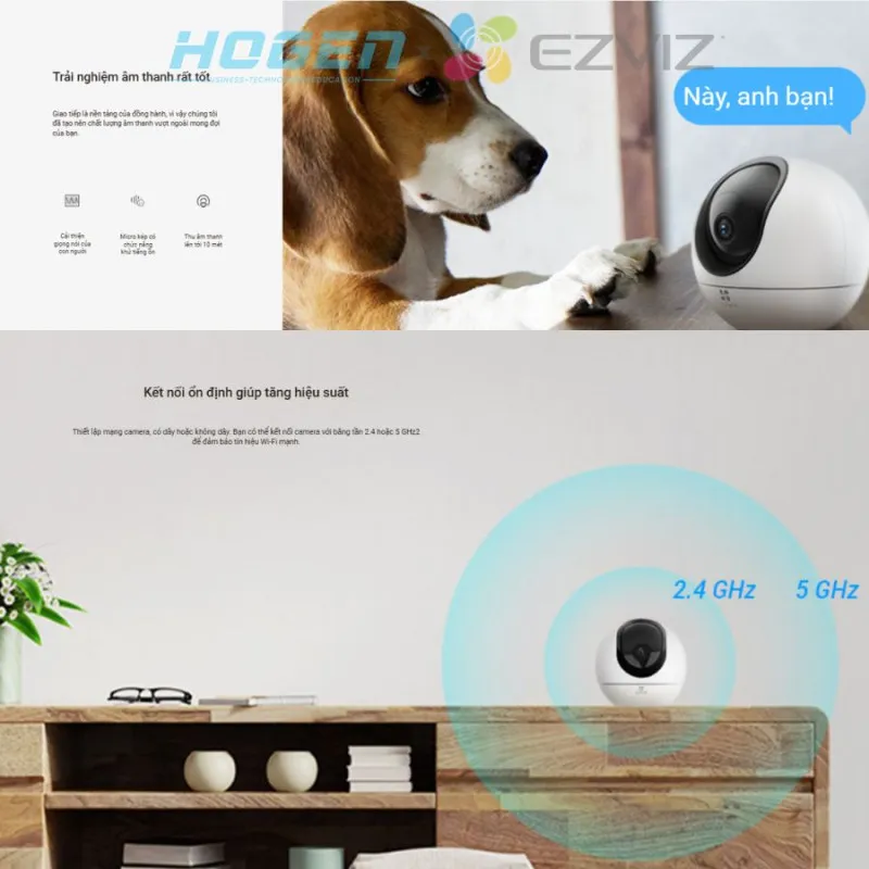 Camera Wifi EZVIZ H6 - AI CAO CẤP (5.0MP/3K)