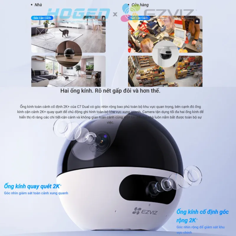 Camera Wifi EZVIZ C7 DUAL (8.0MP, 2K+)