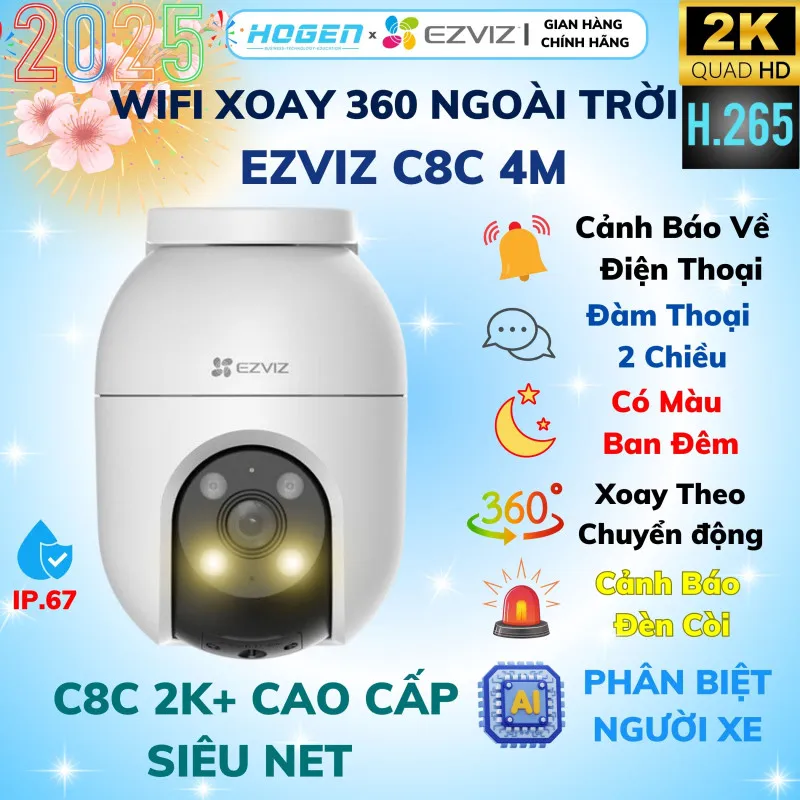 Camera Wifi EZVIZ C8C (4.0MP/2K+)