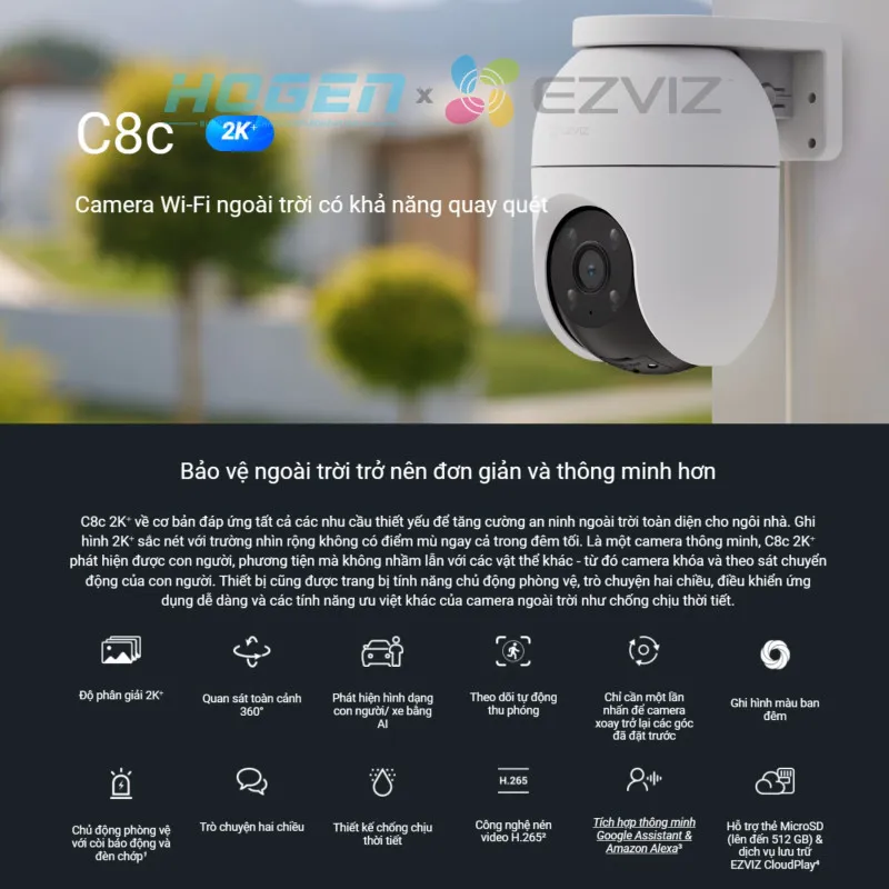 Camera Wifi EZVIZ C8C (4.0MP/2K+)