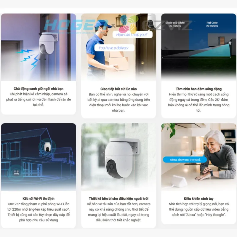 Camera Wifi EZVIZ C8C (4.0MP/2K+)