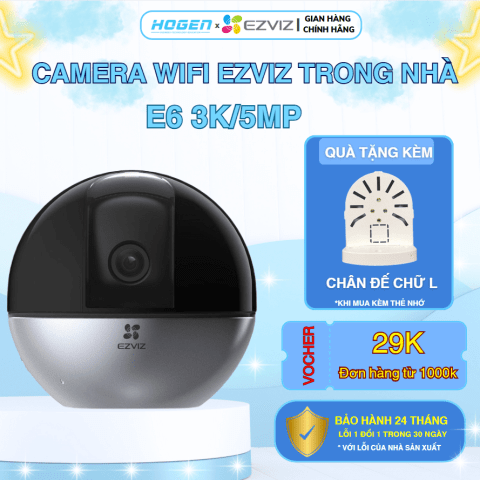 Camera Wifi EZVIZ E6 - AI CAO CẤP- Siêu Nét (5.0MP/3K)