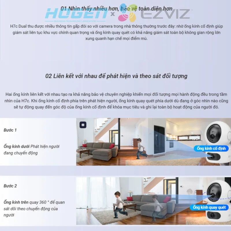 Camera Wifi EZVIZ H7C DUAL (8.0MP, 2K+)