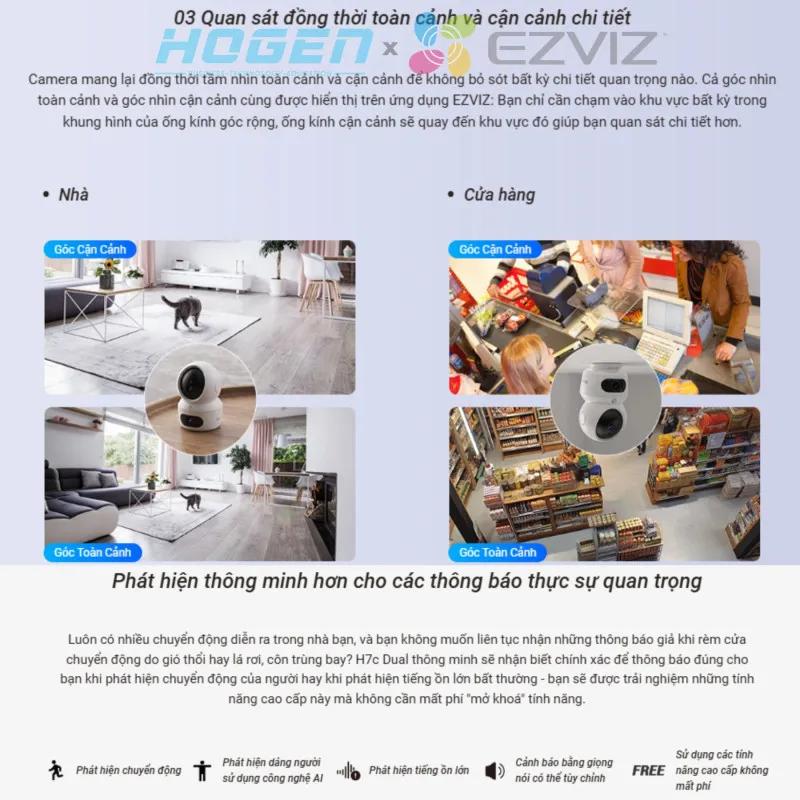 Camera Wifi EZVIZ H7C DUAL (8.0MP, 2K+)