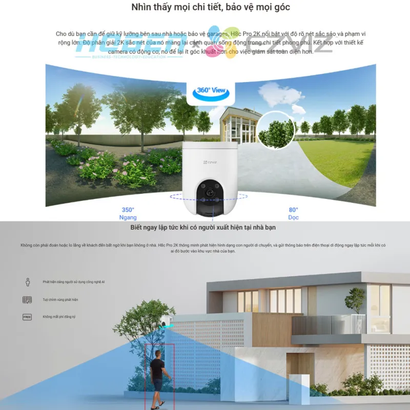 Camera Wifi EZVIZ H8C PRO (3.0MP/2K)