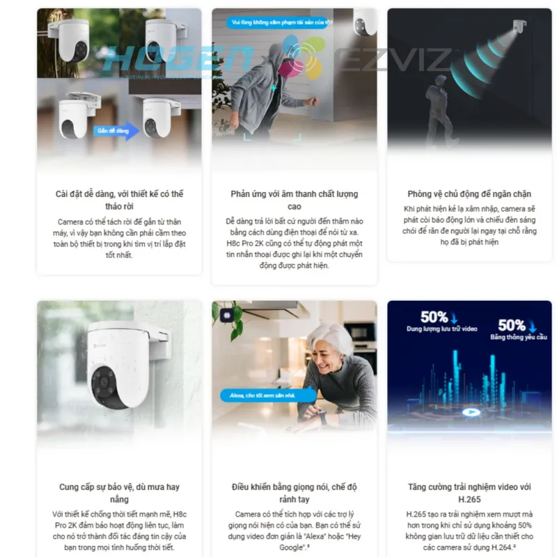 Camera Wifi EZVIZ H8C PRO (3.0MP/2K)