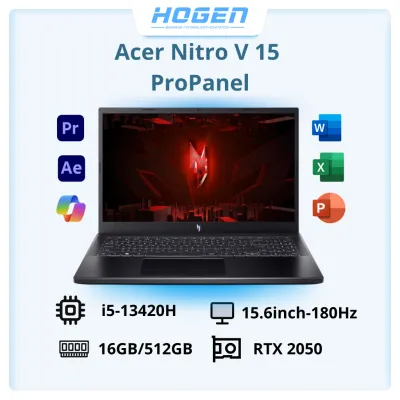 Acer Gaming Nitro V 15 ProPanel ANV15-51-500A NH.QNASV.008 (Intel Core i5-13420H | RTX 2050 4GB | 15.6 inch FHD 180Hz | 16GB | 512GB | Win 11 | Đen)
