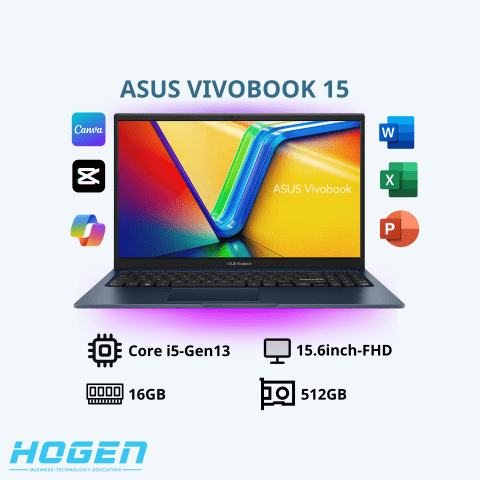 Asus Vivobook 15 X1504VA NJ070W (Core i5-1335U| 16GB| 512GB| 15.6 inch| Laptop AI)