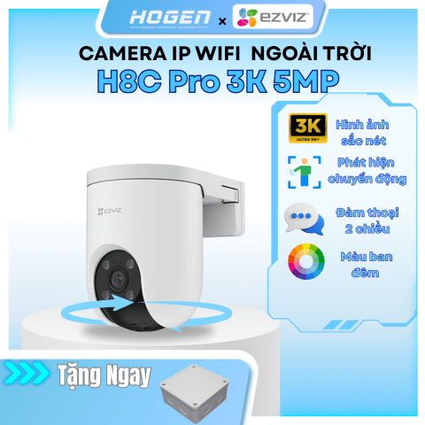 Camera WiFi EZVIZ H8C Pro 3K 5MP [Quay quét thông minh]