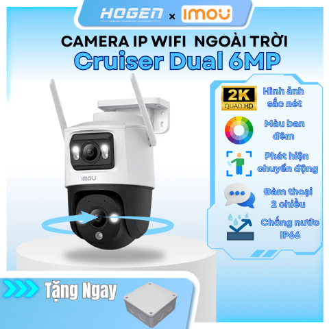 Camera Wifi iMOU Cruiser Dual 6MP IPC-S7XP-6M0WED Xoay 360 Ngoài Trời