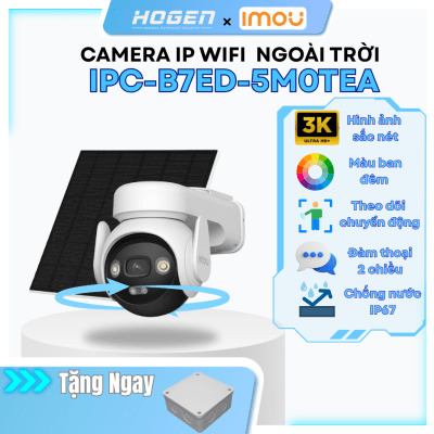 Camera IMOU AOV 4G PT IPC-B7ED-5M0TEA-EU/FSP14 5MP [Kèm tấm pin Solar]