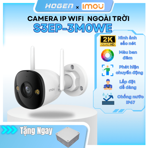 Camera Wifi ngoài trời Full Color iMOU IPC-S3EP-3M0WE (Bullet 3 3MP)
