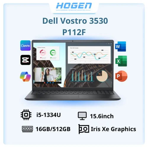 Dell Vostro 3530 P112F (i5-1334U/16GB RAM/512GB SSD/15.6 FHD/Dos/Đen)