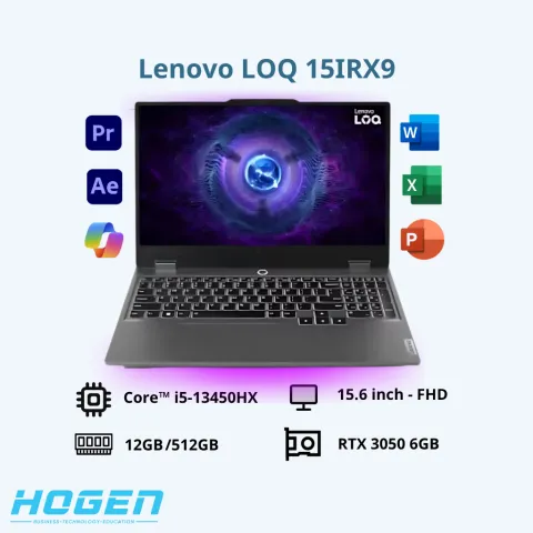 Lenovo LOQ 15IRX9 83DV012LVN (Intel Core i5-13450HX | 12GB | 512GB | RTX 3050 6GB | 15.6 inch FHD | Win 11 | Xám)