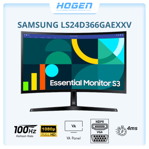 Màn hình Samsung LS24D366GAEXXV (24.0Inch/ Full HD/ 4ms/ 100HZ/ 250cd/m2/ VA)