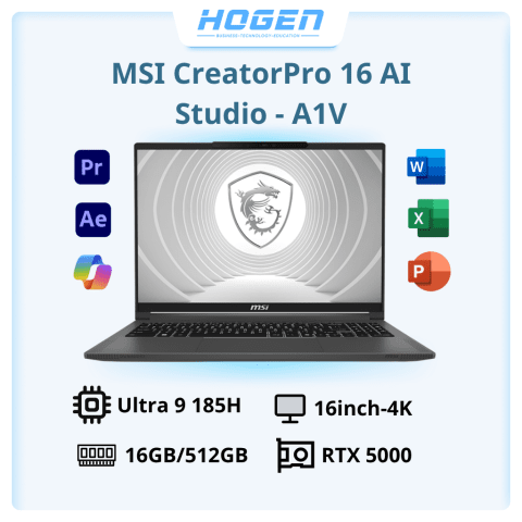 MSI CreatorPro 16 AI Studio - A1V(4k+/120Hz_Ultra 9-RTX 5000)