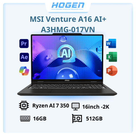 MSI Venture A16 AI+ A3HMG-017VN (Ryzen AI 7 350/16GB/512GB/16"2K OLED)