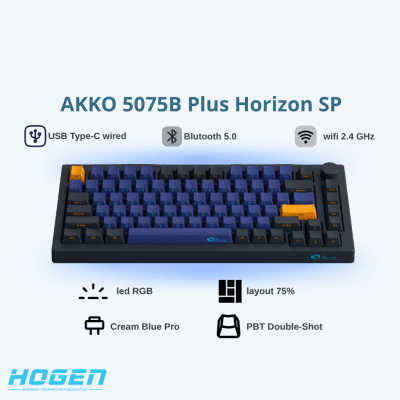 Bàn phím cơ AKKO 5075B Plus Horizon SP (Hotswap/RGB/Multi-modes)