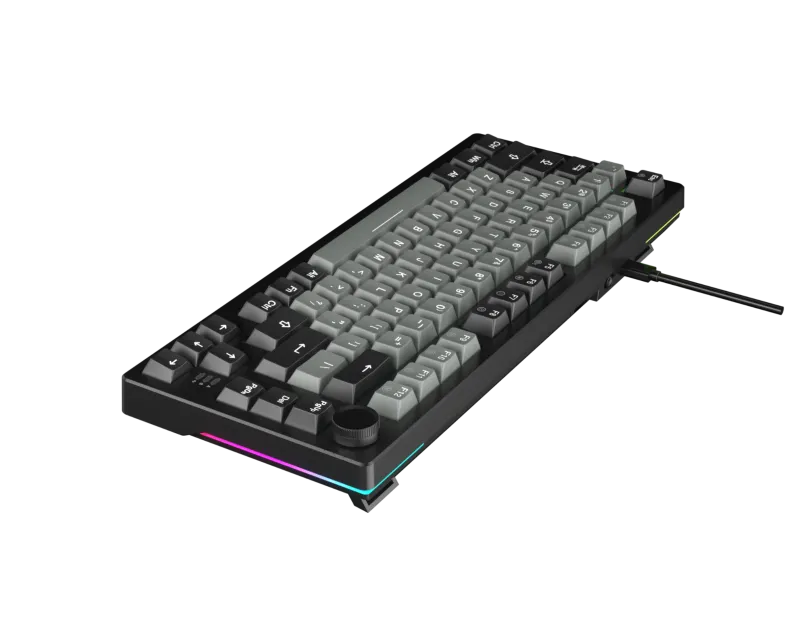 Bàn phím cơ Gaming DAREU EK75 GREY BLACK (2 sides RGB strip, Multi-Led, PBT Double Shot OEM profile, DareU DREAM sw)