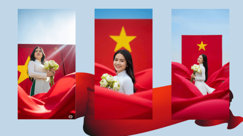 Tạo ảnh bằng Gemini cho các chị em đu trend ngày 2/9